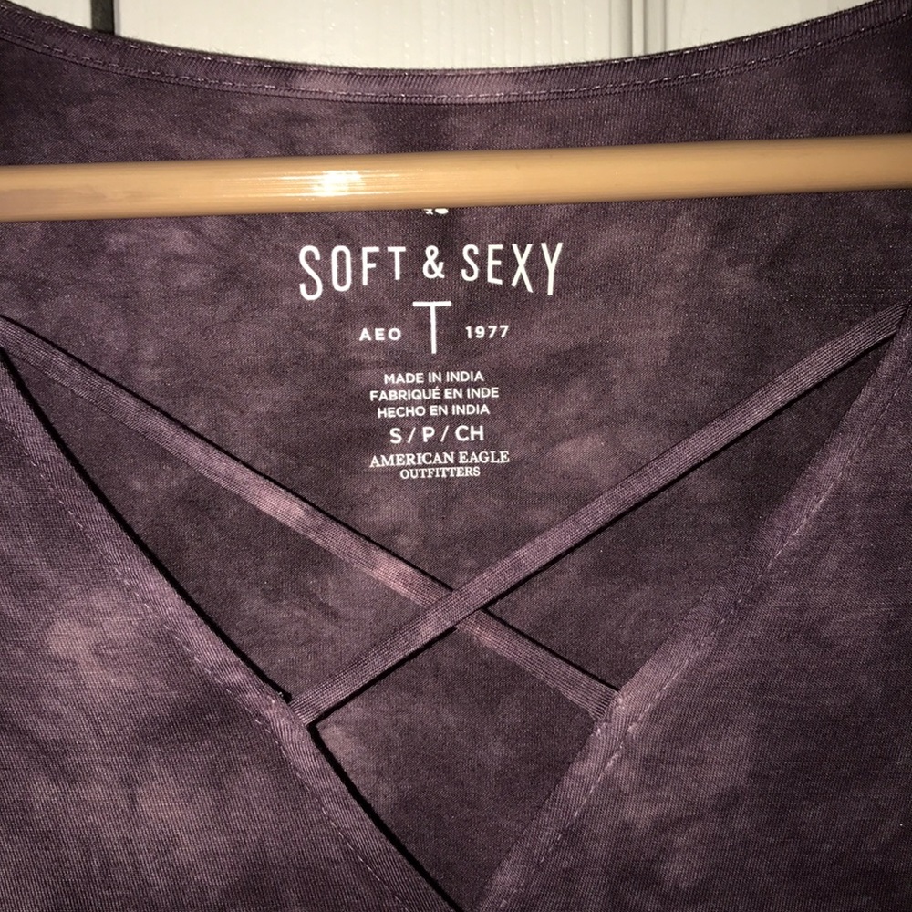 Flowy purple tye-dye shirt - Picture 2 of 2